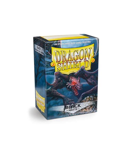 Dragon Shield Standard Size Sleeves - Matte Black (100 Sleeves)
