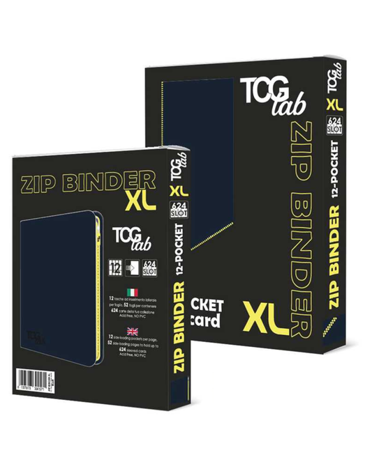 TcgLab 12-Pocket XL Trading Card Zip Binder (Blu/Giallo)